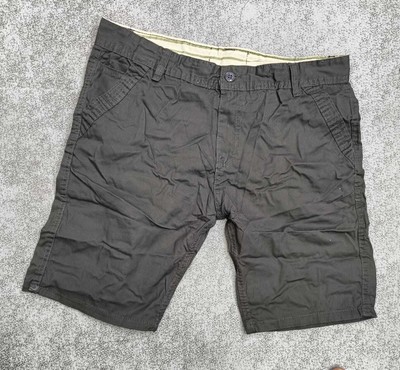 RCS Solid Men Dark Grey Chino Shorts