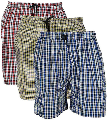 AAVUN TRADERS Checkered Men Multicolor Regular Shorts
