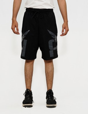 Rich And Humble Printed Men Black Basic Shorts