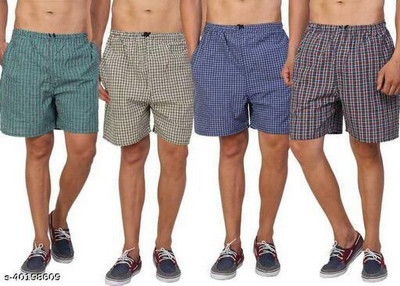 AMAR LADOO Checkered Men Multicolor Bermuda Shorts