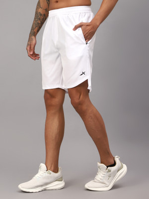 VECTOR X Solid Men White Running Shorts