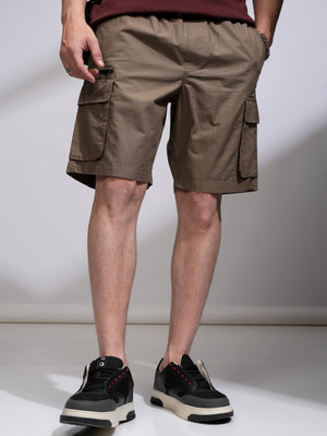HIGHLANDER Solid Men Grey Cargo Shorts