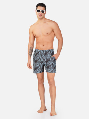 NINQ Printed Men Multicolor Night Shorts