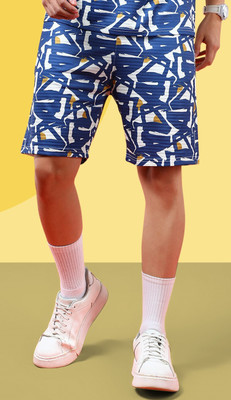 INDICLUB Self Design Men Multicolor Casual Shorts