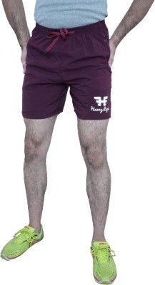 Harry Logan Solid Men Maroon Sports Shorts