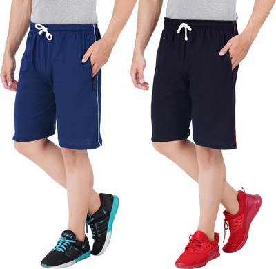 Guide Solid Men Dark Blue, Blue Regular Shorts