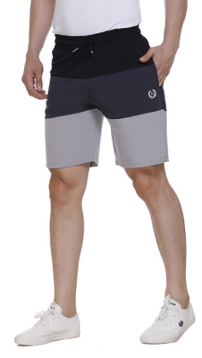 Leebonee Color Block Men Black, Grey Sports Shorts