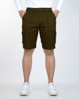 HARICREATION Solid Men Green Casual Shorts