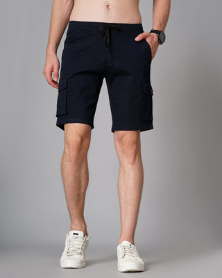 Paul Street Solid Men Blue Cargo Shorts