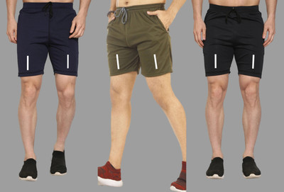 FARSH Solid Men Multicolor Regular Shorts