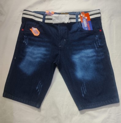 JEMMIE JOSH Solid Men Denim Blue Denim Shorts