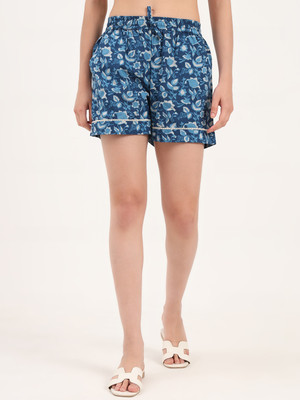 Divena Printed Women Blue Regular Shorts