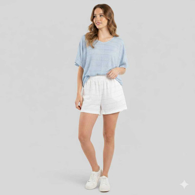 FEVRED Striped Women Multicolor Beach Shorts