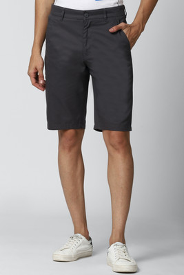 PETER ENGLAND Solid Men Grey Regular Shorts