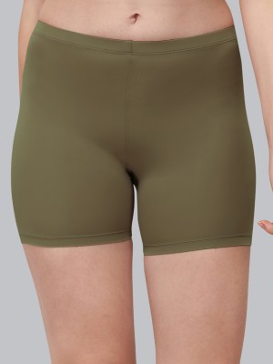 SOIE Solid Women Khaki Cycling Shorts