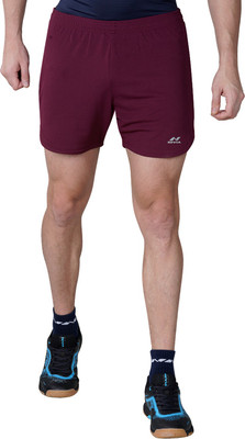 NIVIA Solid Men Maroon Sports Shorts