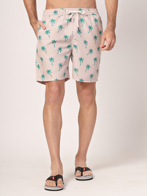 Style Quotient Printed Men Beige Boxer Shorts