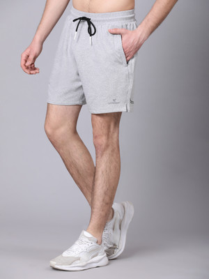 DPassion Self Design Men Grey Regular Shorts
