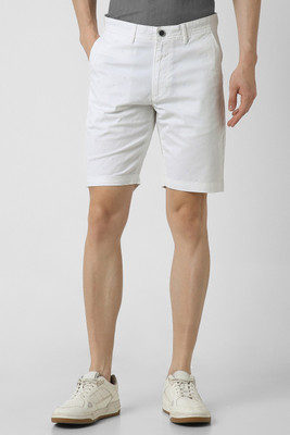 PETER ENGLAND Printed Men White Regular Shorts