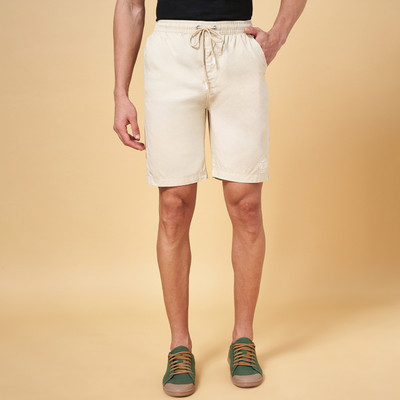 Urban Ranger by Pantaloos Solid Men Beige Basic Shorts