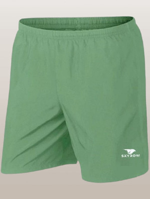 skyrow Printed Men Light Green Regular Shorts