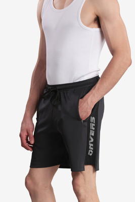 On-Vers Printed Men Black Sports Shorts