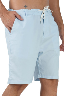 cvc Solid Men Light Blue Basic Shorts