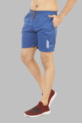 FARSH Solid Men Blue Regular Shorts