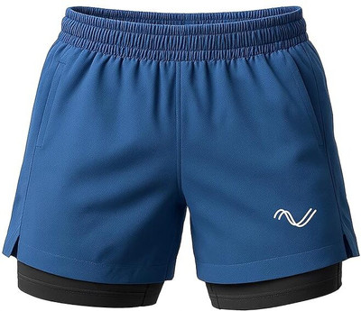 SLOVIC Printed Men Black, Blue Running Shorts