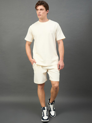 Club York Solid Men White Regular Shorts