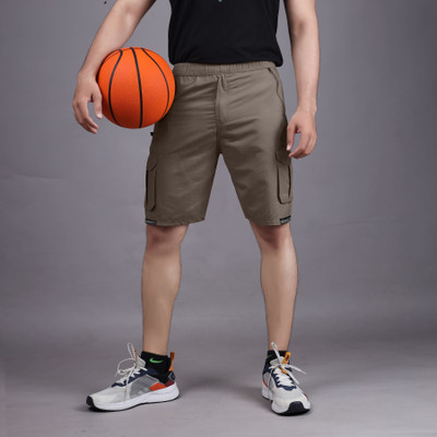 ANAGH ENTERPRISE Solid Men Beige Cargo Shorts
