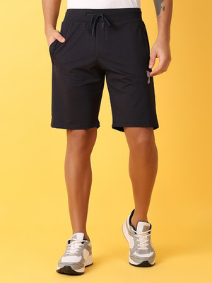 V-MART Solid Men Dark Blue Regular Shorts