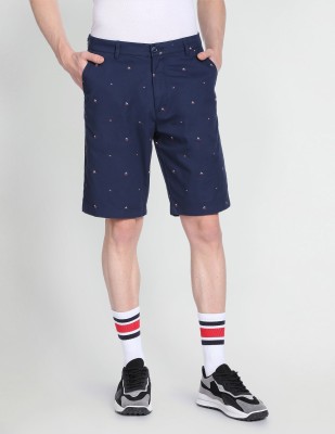 Arrow Sport Printed Men Blue Casual Shorts