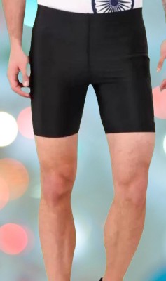 Sharmatrader Solid Men Black Compression Shorts