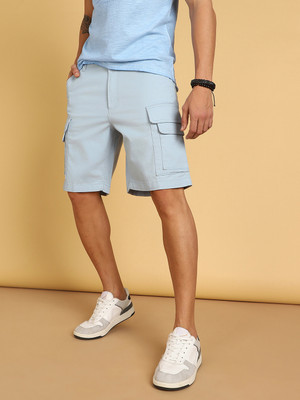 Wrangler Solid Men Blue Cargo Shorts