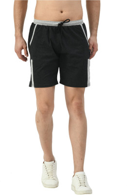 IndoWaves Solid Men Dark Grey Chino Shorts
