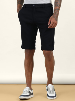 bEEVEE Solid Men Black Basic Shorts