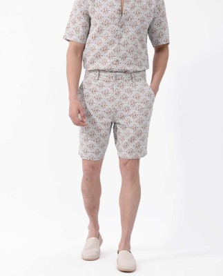 RARE RABBIT Printed Men Blue Casual Shorts