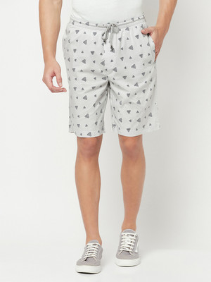 CRIMSOUNE CLUB Printed Men Grey Regular Shorts