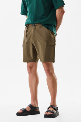 Snitch Self Design Men Denim Beige Denim Shorts