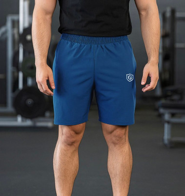 Gur Style Solid Men Blue Regular Shorts