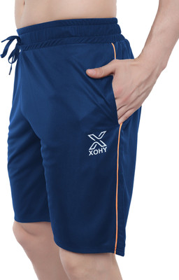 Xohy Striped Men Blue Bermuda Shorts