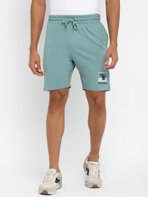 Alan Jones Solid Men Green Regular Shorts, Sports Shorts, Basic Shorts, Casual Shorts
