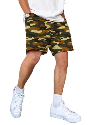 RareWeaves Military Camouflage Men Beige Basic Shorts