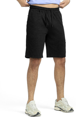XYXX Solid Men Black Regular Shorts