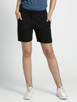 JOCKEY Solid Women Black Regular Shorts
