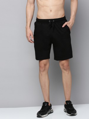 Urban Dog Solid Men Black Basic Shorts