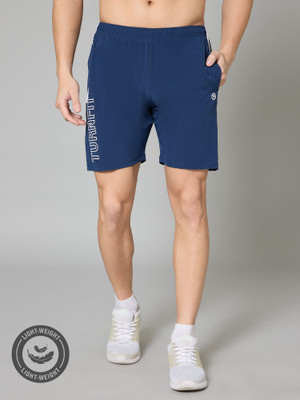 Turnfit Printed Men Blue Running Shorts