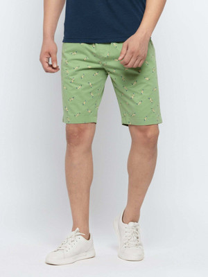 Status Quo Printed Men Green Basic Shorts
