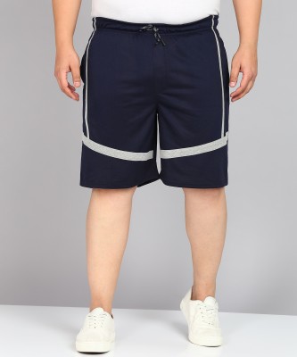 METRONAUT PLUS Self Design Men Dark Blue Casual Shorts